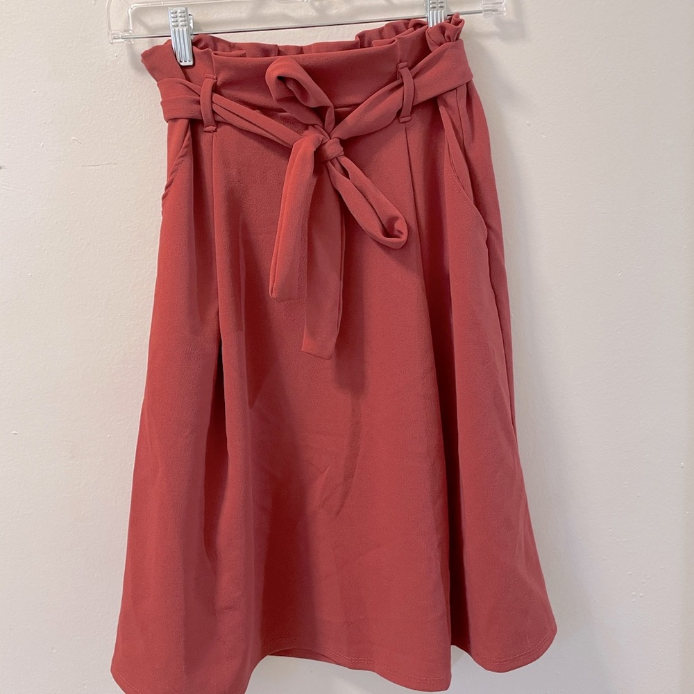 See You Monday Los Angeles Rust Paper Bag Skirt